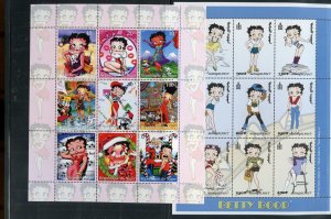 BETTY BOOP LOT OF TWO SHEETS  MINT NEVER HINGED