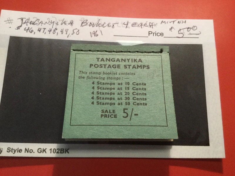 Tanganyika Stamps Scott #46-50 Mint Never Hinged 1961 4 Of Each In Booklet! 