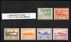 Jersey Stamps # N3-8 MNH Scott Value $33.25