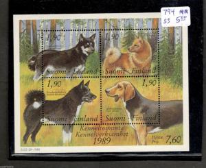 1989 Finland SC #794 DOGS Finnish Kennel Club MNH stamps