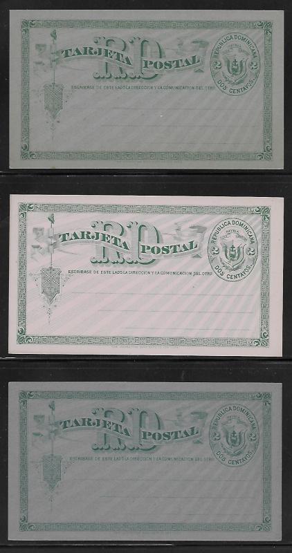 Dominican Republic Postal Stationery Postcard H&G 1 Mint 6 different colors