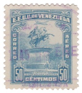 VENEZUELA STAMP 1944 SCOTT # C152. CANCELLED. # 5