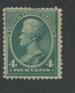 1883 US Stamp #211 4c Mint Hinged F/VF Original Gum Catalogue Value $225 