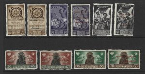 ITALY  Polish Corp Mint Lot of 10 Different Stamps from 1946 - 1947