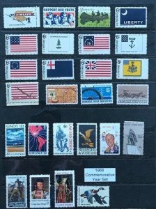 Scott 1339 - 1364, 1968 Commemorative Year Set, 26 MNH Stamps