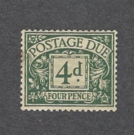 J22 - D23 4d postage due
