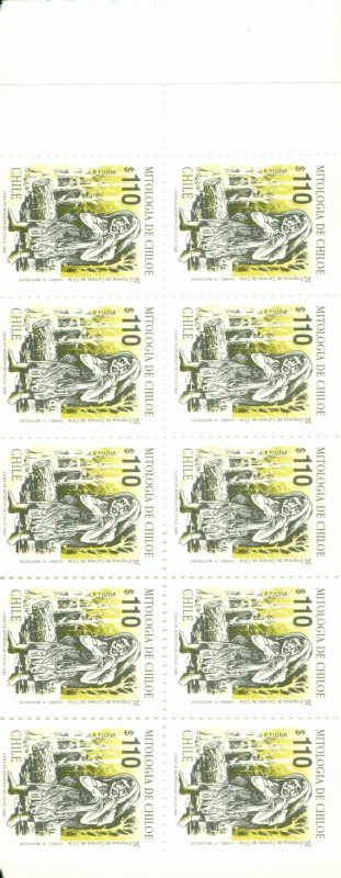 CHILE 1195a COMPLETE BKLT MNH SCV $8.50 BIN $5.00