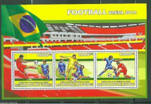 GUINEA 2013 BRAZIL 2014 WORLD CUP SOCCER SHEET MINT NH