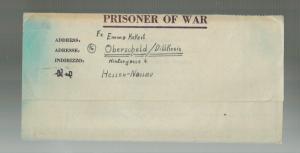 1946 US Army POW Letter Cover to Germany Prisoner of war APO 809 Heinz Kekert