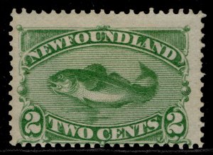 CANADA - Newfoundland QV SG46, 2c yellow-green, M MINT. Cat £60.