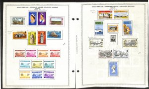 Guernsey Stamp Collection on 22 Minkus Global Pages 1973-1992 (BD)