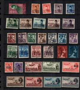 Egypt  32  diff  used and mint cat $ 24.00  lot collection