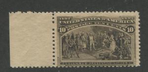 1893 US Stamp #237 10c Mint Never Hinged Average Catalogue Value $240