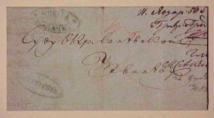  SERBIA  SHAPACHKA PAID 1865 LATEST KNOW USE FOLDED LETTER