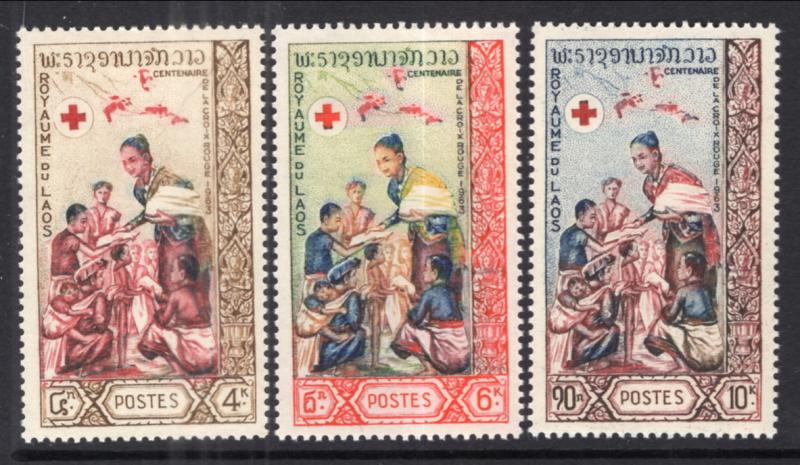 Laos 85-87 Red Cross MNH VF