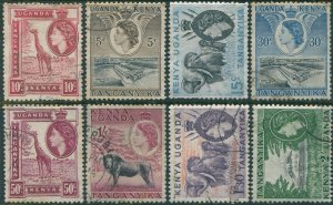 Kenya Uganda and Tanganyika 1954 SG168-177 QEII wildlife and scenes (8) FU (amd)