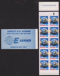 1988 E series 25c Sc BK157 BOOKLET (2 panes 2282a) plate number 2222