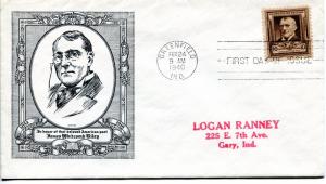 868 - 6 10c Famous American James Riley, Historic Art FDC