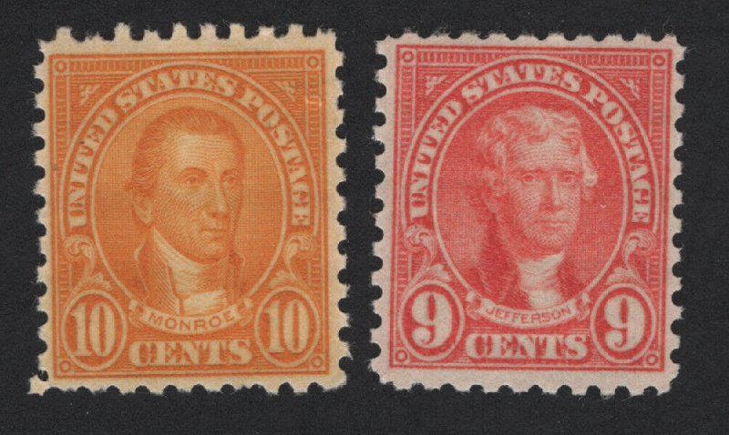 United States MINT Scott Number 590-91  MH  F-VF  -  BARNEYS
