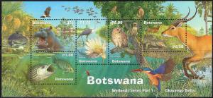 Botswana 709a - Mint-NH - Wetlands, Okavango (Souvenir Sheet) (2000) (cv $7.50)