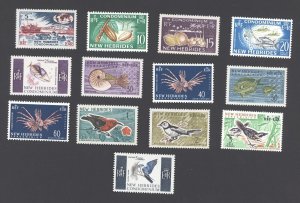 1963-67 New Hebrides (British) Pictorial Set, Scott 96-107 (SG 98-109), MNH