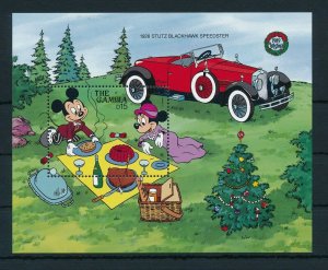 [22362] Gambia 1989 Disney Characters drive car MNH