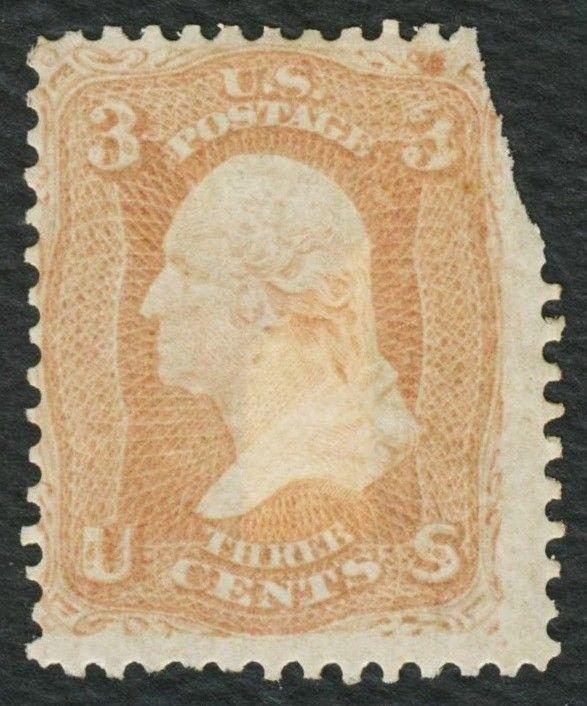 #65 3c George Washington, Unused OG HR **ANY 4=FREE SHIPPING**