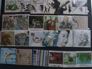 GREAT BRITAIN STAMP: ENGLAND 125 DIFFERENT PICTORIAL  IN 3 PAGES. CATALOG $30+++