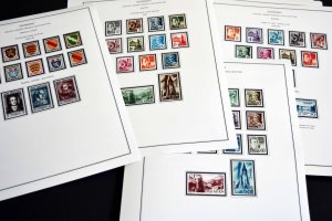 COLOR PRINTED OCCUPIED GERMANY 1945-1949 STAMP ALBUM PAGES (50 illustr. pages)