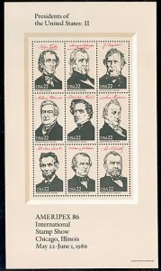 US Stamp #2217 MNH - Ameripex Complete Se-Tenant Full Sheet of 9