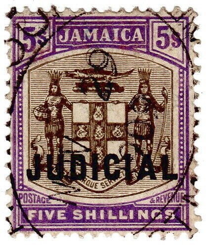 (I.B) Jamaica Revenue : Judicial 5/- (1908)