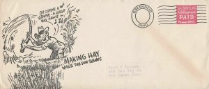 U.S. MAKING HAY WHILE THE SUN SHINES Man Illustrated Pre Paid Cover Ref 47154