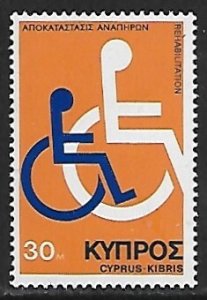 Cyprus # 432 - Disabled Persons - MNH.....{ZW8}