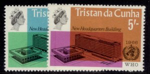 TRISTAN DA CUNHA QEII SG99-100, 1968 WHO headquarters set, LH MINT.