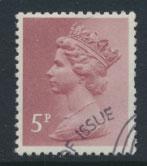 GB Machin 5p  SG X1004  Scott MH52 Used with FDC cancel  please read details