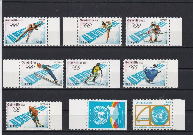 Republic of Guine Olympic Winter Sports & U.N. Mint Never Hinged Stamps R18513