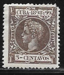 Cuba 163: 3c King Alfonso, MH, F