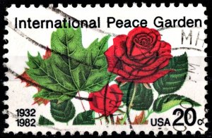 SC#2014 20¢ International Peace Garden Single (1982) Used