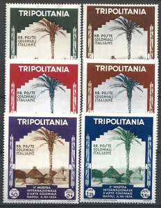 COLLECTION LOT 22026 TRIPOLITANIA #73-8 MH/UNG 1934 CV+$31