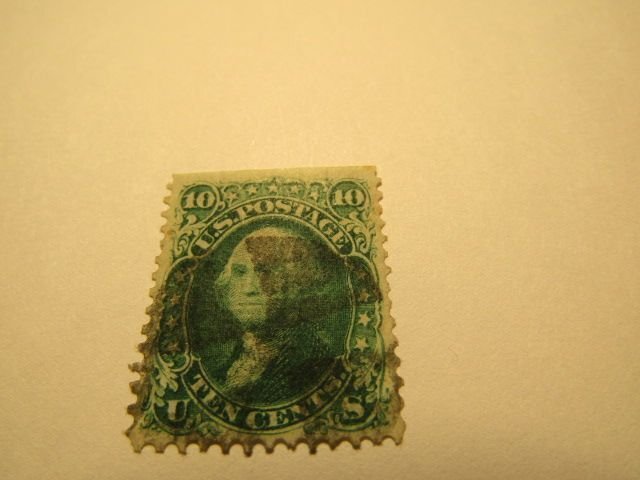 US STAMPS Scott #96 GRILLED USED, R.Doporto CERTIFICATE, SCV $275.00