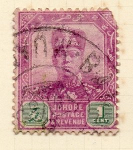 Johore 1910-12 Early Issue Fine Used 1c. 027289