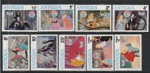 1980 Antigua - Sc 592-600 - MNH VF - 9 single - Disney