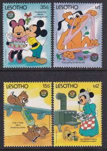 Lesotho 554-557 Disney's MNH VF