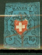 M: Switzerland 7a used 3 margins CV $575