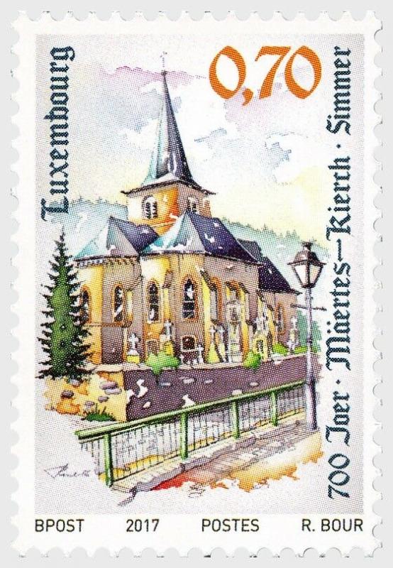 H01 Luxembourg 2019 700 Years Church of Simmer  MNH Postfrisch