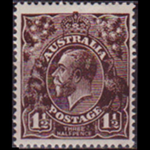 AUSTRALIA 1918 - Scott# 24 King GV Choc 1p LH