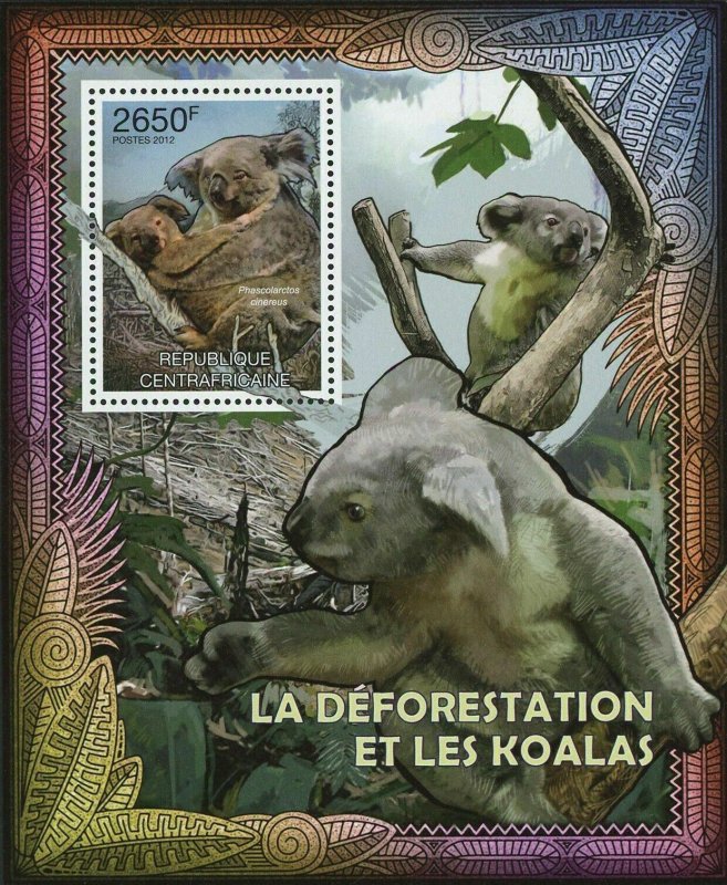 Deforestation & Koalas Stamp Phascolarctos Cinereus S/S MNH #3641 / Bl.943 