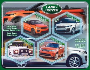 Stamps. Cars.  Land Rover 2018 1+1 sheets perforated