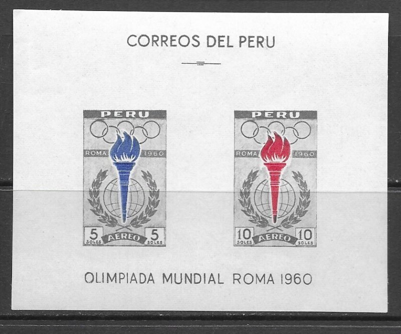 Peru C173a Olympics MNH S/S x 20, vf. 2022 CV $ 90.00