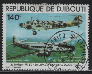 Djibouti C124 Junkers JU-52 and Dewoitine D338 1979